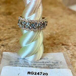 Elegant Blue and Silver Women's Ring